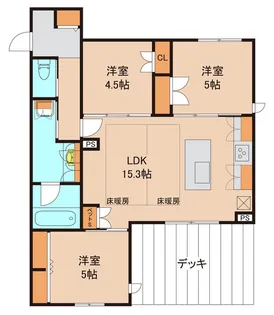 プランドール南流山【1階】の間取り