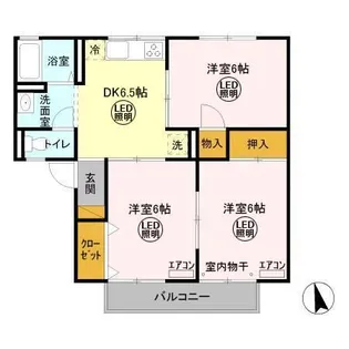 メゾン森PartI・II【2階】の間取り