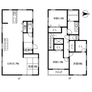 徳島県徳島市南常三島町3【一戸建】の間取り