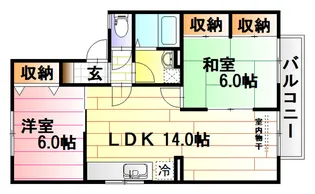 グリーンヒルズ 1号館【2階】の間取り