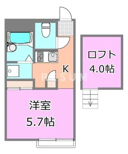 千葉県千葉市中央区寒川町2【アパート】の間取り