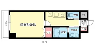 大阪府豊中市岡町【マンション】の間取り