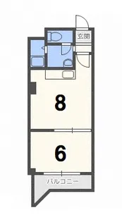 1DKの間取り画像