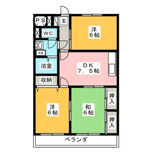 長澤マンション【3階】の間取り
