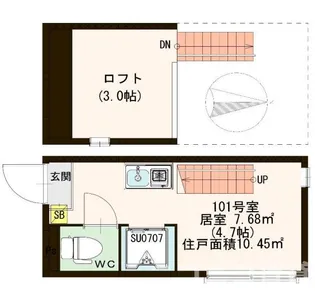 東京都世田谷区経堂5【アパート】の間取り