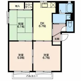 マウンテン C【2階】の間取り