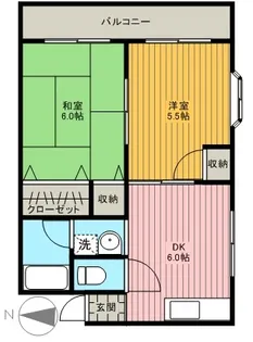 国井ハイツII【3階】の間取り