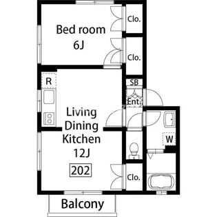 1LDKの間取り画像