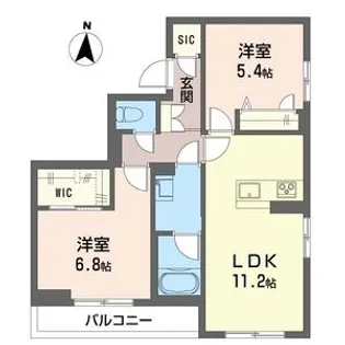ウォルエ【1階】の間取り
