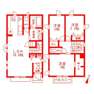 神奈川県藤沢市弥勒寺2【一戸建】の間取り
