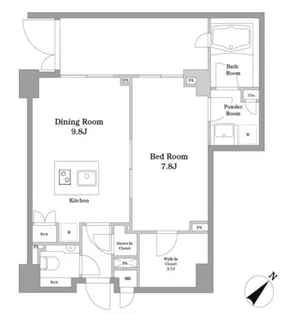 コスモリード恵比寿の間取り