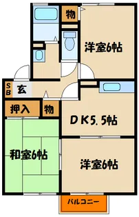 ヴァンコリーヌ【2階】の間取り