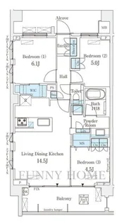 東京都世田谷区砧5【マンション】の間取り