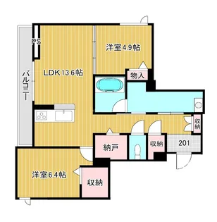 セゾレーナ【2階】の間取り