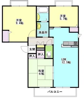 茨城県ひたちなか市高場6【アパート】の間取り