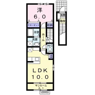 クロワールベルA【2階】の間取り