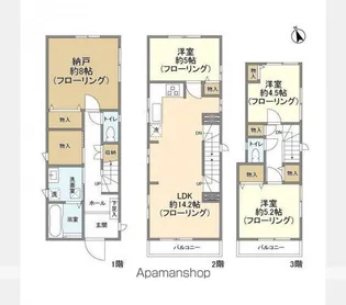 東京都中野区江原町1【一戸建】の間取り