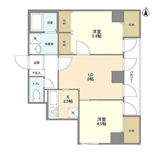 ローズマンションミヤハラ【2階】の間取り