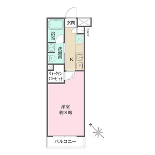 ベルフェリーク西小山【4階】の間取り
