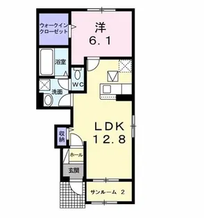 ビラビスタ館山那古I【1階】の間取り