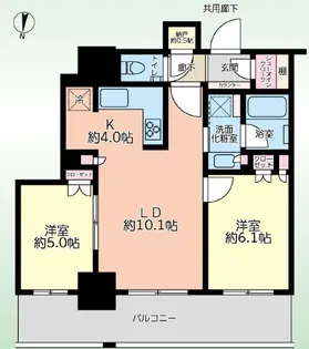 プラウドタワー金町【15階】の間取り