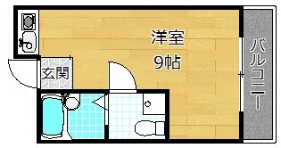 ヴィラ岡山手【4階】の間取り