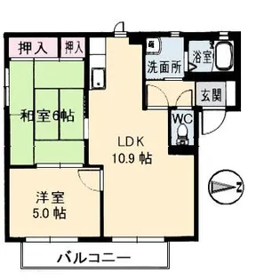 クレインフィールドII A棟【2階】の間取り
