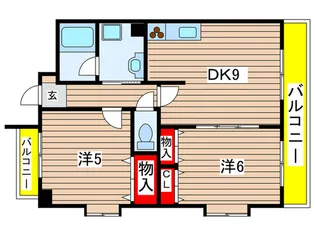 ビバリ-ヒルズ【2階】の間取り