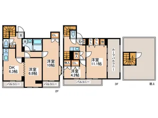 ステージワン【2階】の間取り