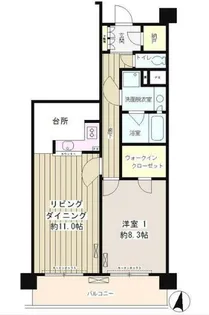 クラッサ目黒かむろ坂【6階】の間取り
