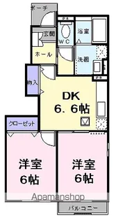 千葉県富里市御料【アパート】の間取り