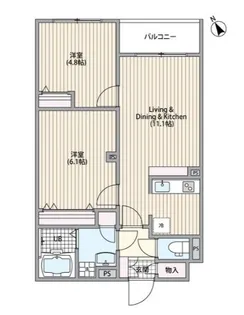 エルファーロ三軒茶屋VI【2階】の間取り