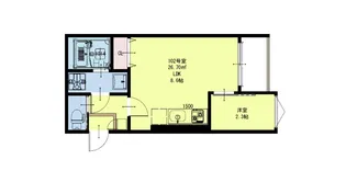 R-SMART福田町駅【1階】の間取り