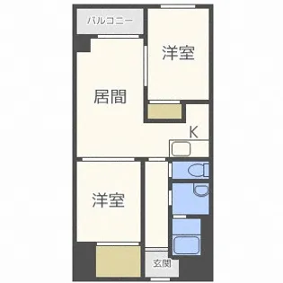 フレール山の手【2階】の間取り