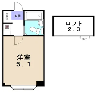 コスモハイツ多治見【2階】の間取り