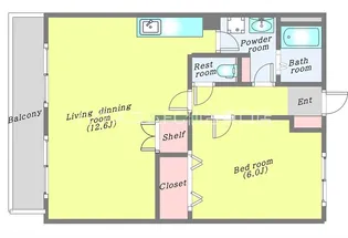 榴ヶ岡ユーワマンション【5階】の間取り