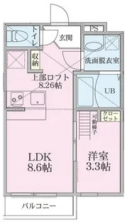 YMフラッツ横浜羽沢【1階】の間取り