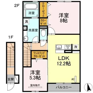 Dーroomグランディア【2階】の間取り