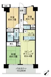 東京都江戸川区臨海町5【マンション】の間取り