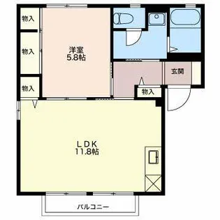 レイクステーシア【1階】の間取り