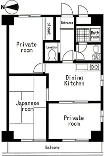 ホワイトメゾンやまびこ【3階】の間取り