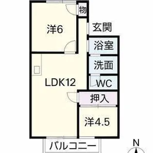 ドミール長良【2階】の間取り