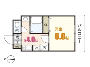 グッディ長束II【2階】の間取り