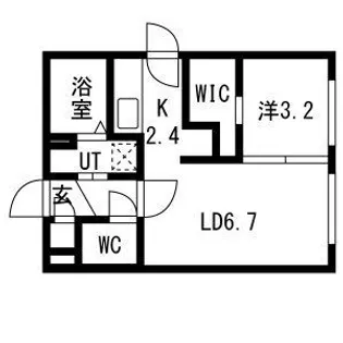 LUX FORT III (ラグ フォート3)【2階】の間取り