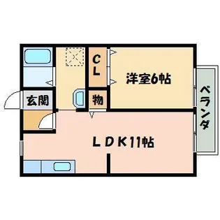 ベリィー・ブラッサム【2階】の間取り