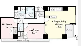 ARIA SERENA SHIROKANE【11階】の間取り