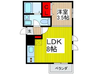 ドリ-ムアライ2号館【1階】の間取り