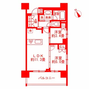 セルアージュ南藤沢グラース【10階】の間取り