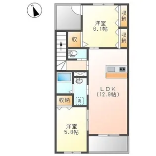 K.ファミリア【2階】の間取り