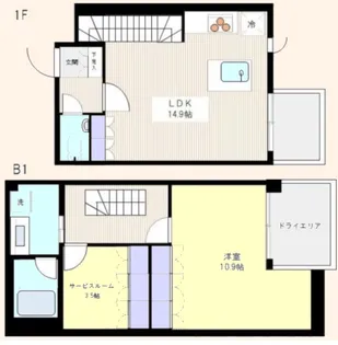 カスタリア 八雲【1階】の間取り
